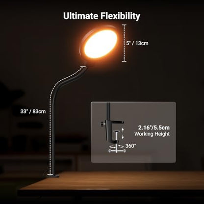 NEEWER Entry Level Version 5" Edge Lit Streaming Light with Desk Clamp Stand, 10W Bi Color Full Screen LED Ring Light CRI80+, Computer Laptop Webcam Zoom Call Video Conference Recording Lighting, N32