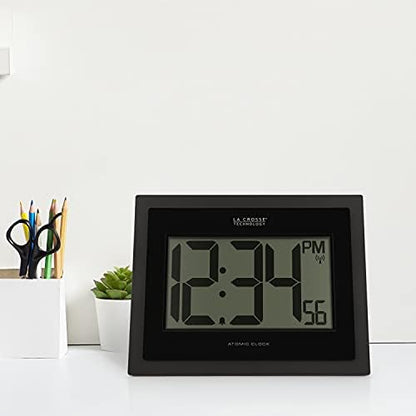 La Crosse Technology 513-54087-INT Atomic Digital Wall Clock with Indoor Temperature