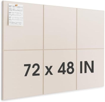 MaxGear Extra Large Bulletin Board 72" x 48", Light Tan Felt Wall Tiles