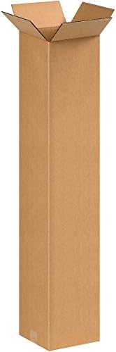 BOX USA 8x8x40 Tall Corrugated Boxes, Tall, 8L x 8W x 40H, Pack of 20 | Shipping, Packaging, Moving, Storage Box for Home or Business, Strong Wholesale Bulk Boxes