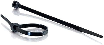 C2G 43036 TAA Compliant Cable Ties, 4 Inch Long, Black, Pack of 100