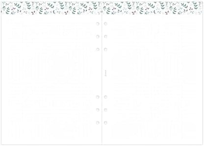 Filofax Calendar Diary Refill, A5 Size, Week-to-View, Garden Minimal Diary Pack, Multilingual: Five Languages, 2026 (C68592-26)