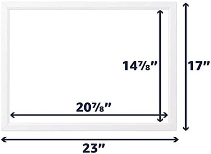 Quartet Magnetic Whiteboard, 17" x 23" Small White Board for Wall, Dry Erase Board for Kids, Perfect for Home Office & Home School Supplies, Dry Erase Marker, Magnets, White Frame (MDW1723W-AZS)