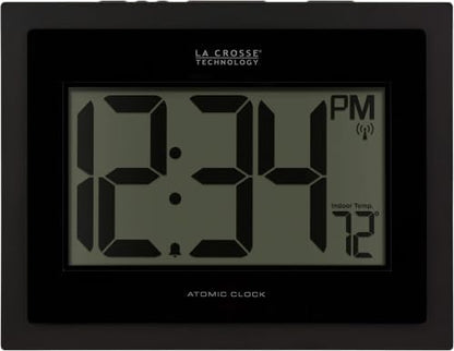 La Crosse Technology 513-54087-INT Atomic Digital Wall Clock with Indoor Temperature (Pack of 5)