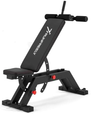 Adjustable Incline Decline Weight Bench for Home Gym, 1000LBS FID Ab Workout Bench with Leg Roller Attachment and Handle for Reverse Crunch, Bench Press, Sit Up and Abs Curl