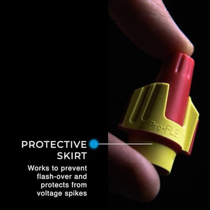 Ideal Electrical Twister Proflex (30-1147P) Red/Yellow Wire Connector - Smooth Twist-On Wire Nuts for 22 to 8 AWG with Comfort SureGrip and Flexible Skirt - Jar of 100