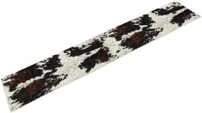 Cow Print Table Runner, Black White Cowhide Print Western Style Table Runner Country Farmhouse Cottage Cow Patten Table Decoration for Home Kitchen Dining, 13x60 Inch