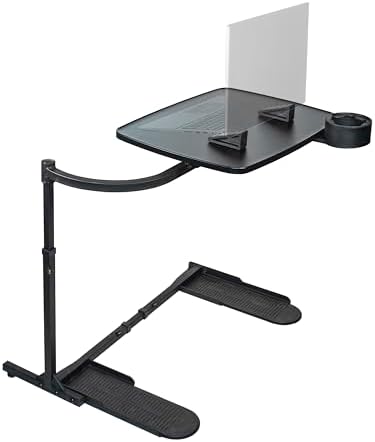 Stander Wonder Tray, Adjustable Swivel Table, Extra-Large Computer Stand, Couch Desk & Gaming Bench, TV-Trays for Eating on Couches, Chairs, Recliners with Laptop Wedges and Cup Holder, XL, Black