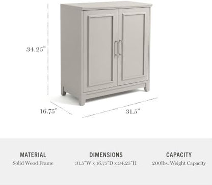 Martha Stewart Lily Pond Modular Storage Cabinet, Sharkey Gray, Set of 2