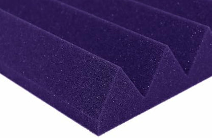 Foam Factory Inc 24 Pack Color Acoustic Foam Panel Studio Soundproofing Wedge Wall Tiles 12” X 12” X 2” (Purple)