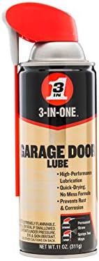3-IN-ONE Garage Door Lubricant with SMART STRAW SPRAYS 2 WAYS, 11 OZ [6-PACK]