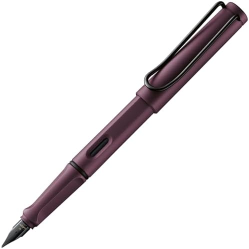 LAMY safari scarlet - Fountain Pen with ergonomic grip & polished steel nib in size M - ideal for any Writing & Calligraphy - including LAMY T 10 blue cartridge - Right-Handed