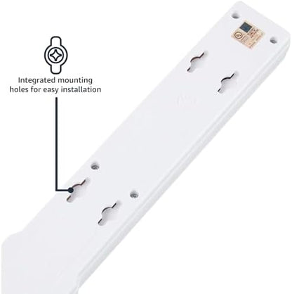 Amazon Basics Surge Protector Power Strip, 6-Outlet, 790 Joules, Circuit Breaker, LED Indicator, 6ft Extension Cord, White (Pack of 2)