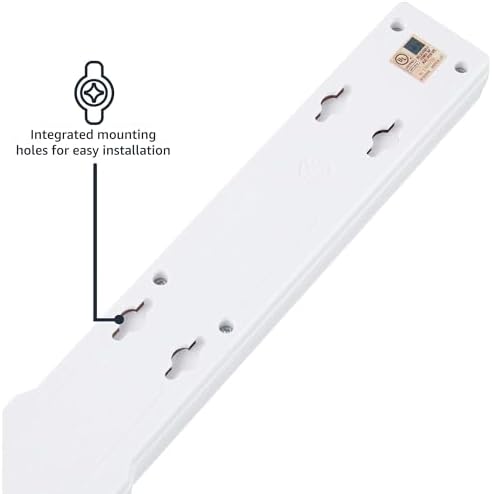 Amazon Basics Surge Protector Power Strip, 6-Outlet, 790 Joules, Circuit Breaker, LED Indicator, 6ft Extension Cord, White