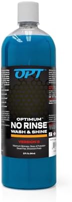 Optimum No Rinse Wash and Shine Version 6 - ONR Rinseless Car Wash Soap for Auto Detailing, Use On Paint, Ceramic Coatings, Glass, Interior (32 Oz)