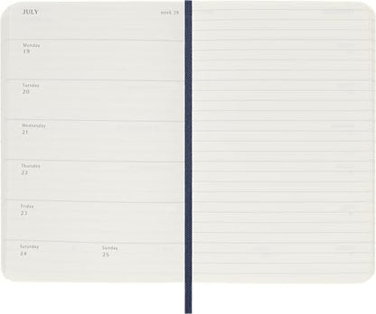 Moleskine 2027 12-Month Weekly Planner, Pocket, Sapphire Blue, Softcover
