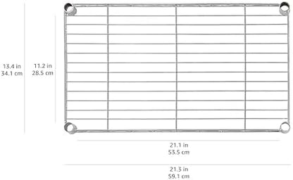Amazon Basics 5-Shelf Multipurpose Adjustable Steel Garage Shelving Unit, Storage Rack for Kitchen, 200 lbs Per Shelf, Easy Assembly, 13.4"D x 23.2"W x 60"H, Black