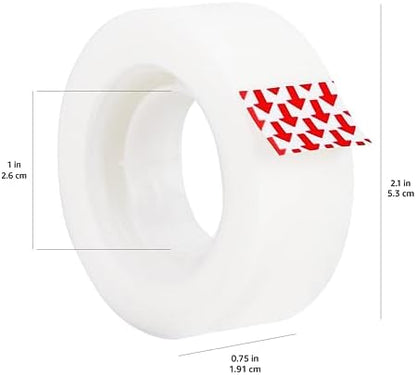 Amazon Basics Matte Finish Tape, 6 Pack, 3/4" Width x 1000" (27.8 yds) Length, Translucent