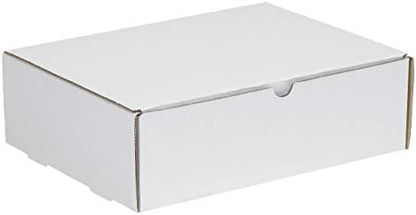 Top Pack Supply Literature Mailers, 12-1/8" x 9-1/4" x 4", White (Pack of 50)