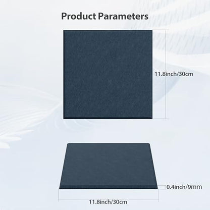 12 Pack Square Acoustic Panels Self Adhesive Sound Proof Foam(Dark Blue)