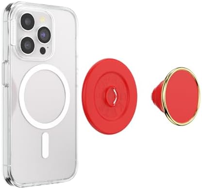 PopSockets Phone Grip for MagSafe, Magnetic Holder- Rosso