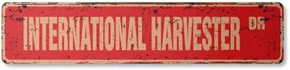 INTERNATIONAL HARVESTER Vintage Aluminum Street Sign rustic metal tin | Indoor/Outdoor | 24" Wide