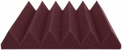 Foam Factory Inc 24 Pack Color Acoustic Foam Panel Studio Soundproofing Wedge Wall Tiles 12” X 12” X 2” (Plum)