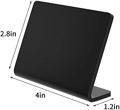 AITEE 10 Pack Acrylic Mini Chalkboard Signs Small Blackboards L-Shaped