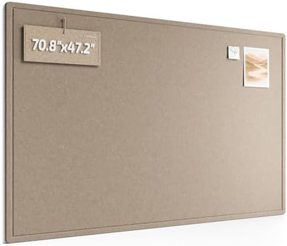 Fluxynara 70.8" x 47.2" Large Bulletin Board, Taupe