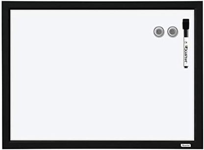 Quartet Magnetic Whiteboard, 17 x 23 inches White Board, Dry Erase Board, Black Frame (MWDW1723M-BK)