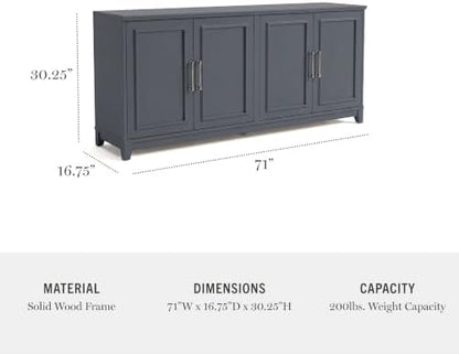Martha Stewart Lily Pond Modular Storage TV Stand, Slate Blue