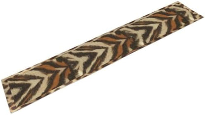 Tiger Animal Skin Print Table Runner, Rustic Cottage Country Farm Animal Fur Skin Pattern Western Style Black Brown Print Dinner Runner for Home Kitchen Dining Table Decoration 13"x60"