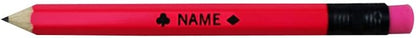 EZPENCILS & GIFTS - Golf Pencils Tipped with Eraser (1/2 a Pencil - Pew Pencils) - Neon Pink Colored Barrel - FREE-PERSONALIZATION - 2HB Black Lead - Custom Text - Non-Smear Eraser – Package of 80