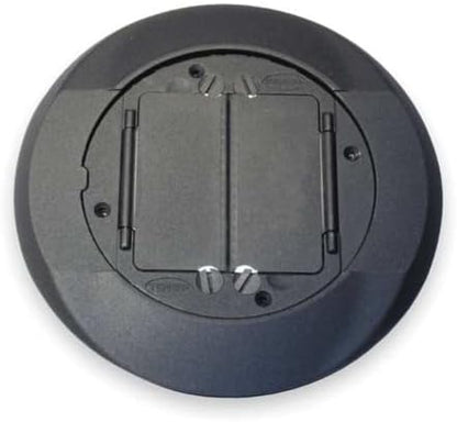 Hubbell Wiring Device-Kellems Box Cover, Floor Box Type, 2 Gang, Aluminum, Flush Cover Type S1CFCBL - 1 Each