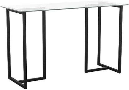 Martha Stewart Eli Glass Top Home Office Desk,