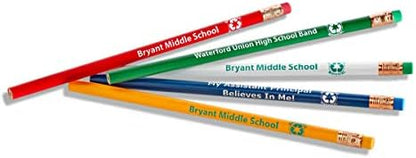 Pencil Guy Personalized Imprinted Pencils, White, 1000 per box