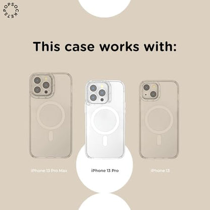 PopSockets iPhone 13 Pro Phone Case with MagSafe- Latte Petrified