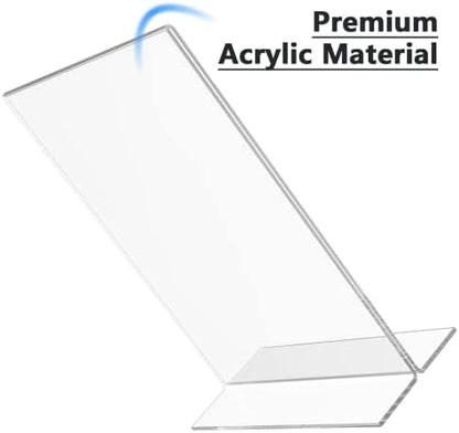MaxGear 12 Pack Acrylic Sign Holder 8.5x11, Double-Sided Display, Vertical