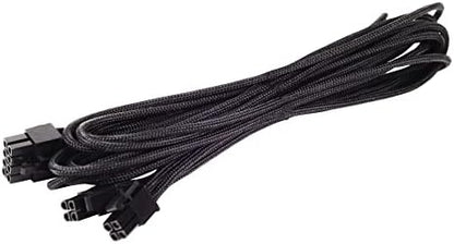 SilverStone Black Sleeved PSU Cable for One EPS/ATX 12V 8-Pin Adapter 550mm long PP06B-EPS55