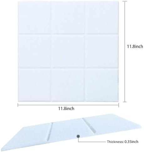 Large Cork Board Felt Board Tiles for Walls with 30 Push Pins, 11.8"x11.8" Pack of 6 Pin Board Notice Boards for Home Office Kitchen, Bulletin Board Wall Tiles for Photos Memos