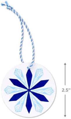 Hallmark 26" Reusable Fabric Holiday Gift Wrap (Blue Snowflakes on White)