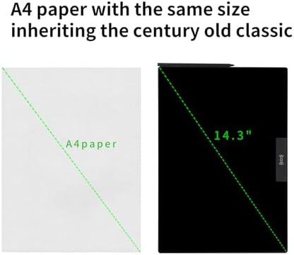 LCD Writing Tablet 14.3in, Bezel-Free, Ultra-Slim 0.75lb for Notes Drawing