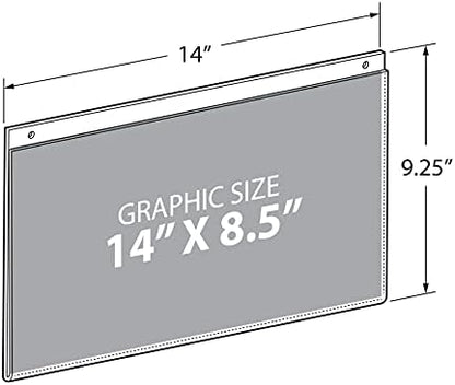 Azar 162706 14-Inch W by 8.5-Inch H Wall U-Frame, 10 Count