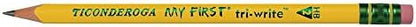Ticonderoga My First Tri-Write Wood-Cased Pencils (36 Count) and Ticonderoga My First Wood-Cased Pencils (12 Count)