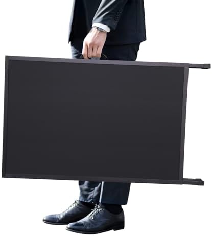 Heavy Duty Slide-in Folding A-Frame Sandwich Board Sidewalk Sign 24x36Inch Black Coated Steel Metal Double-Sided Pavement Sign 2-PACK(Frame only)