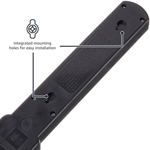Amazon Basics 6-Outlet Surge Protector Power Strip with 200J Protection, Circuit Breaker, 2ft Extension Cord, Black, 20-Pack