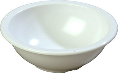 Carlisle FoodService Products Kingline Reusable Plastic Bowl Chowder Bowl, Soup Bowl for Home and Restaurant, Melamine, 16 Ounces, White, (Pack of 48)