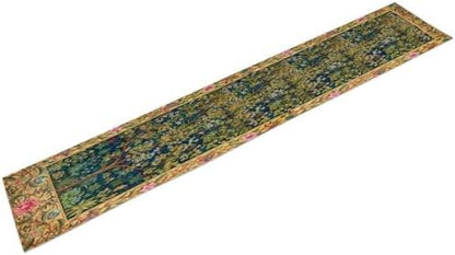 William Morris Table Runner, Boho Rustic Ethnic Tree of Life Flower Original Design Print Table Runner for Home Party Dining Room Kitchen Decor 13x90 Inch