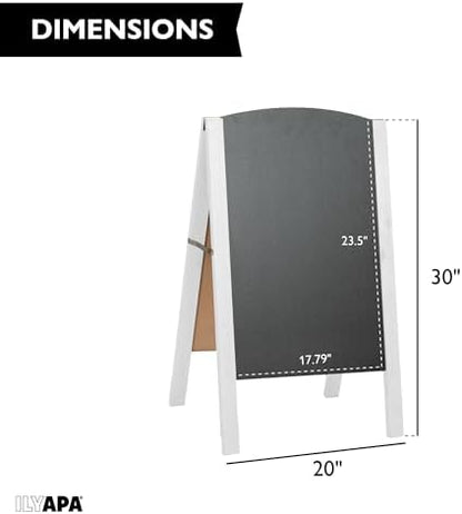 Ilyapa A Frame Chalk Board Easel Sign 20x30 in - Sandwich Signs Outdoor