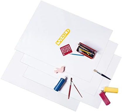 Pacon Super Value Poster Board, 22"X28", White, 50 Sheets and SHARPIE Permanent Markers, Fine Tip Marker Set, Black, 36 Count